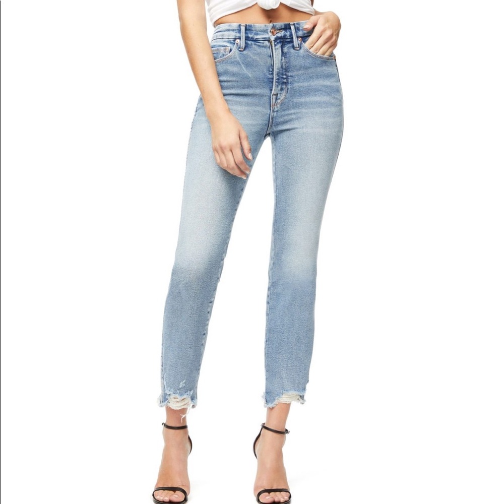 Good American Good Curve Fray Hem